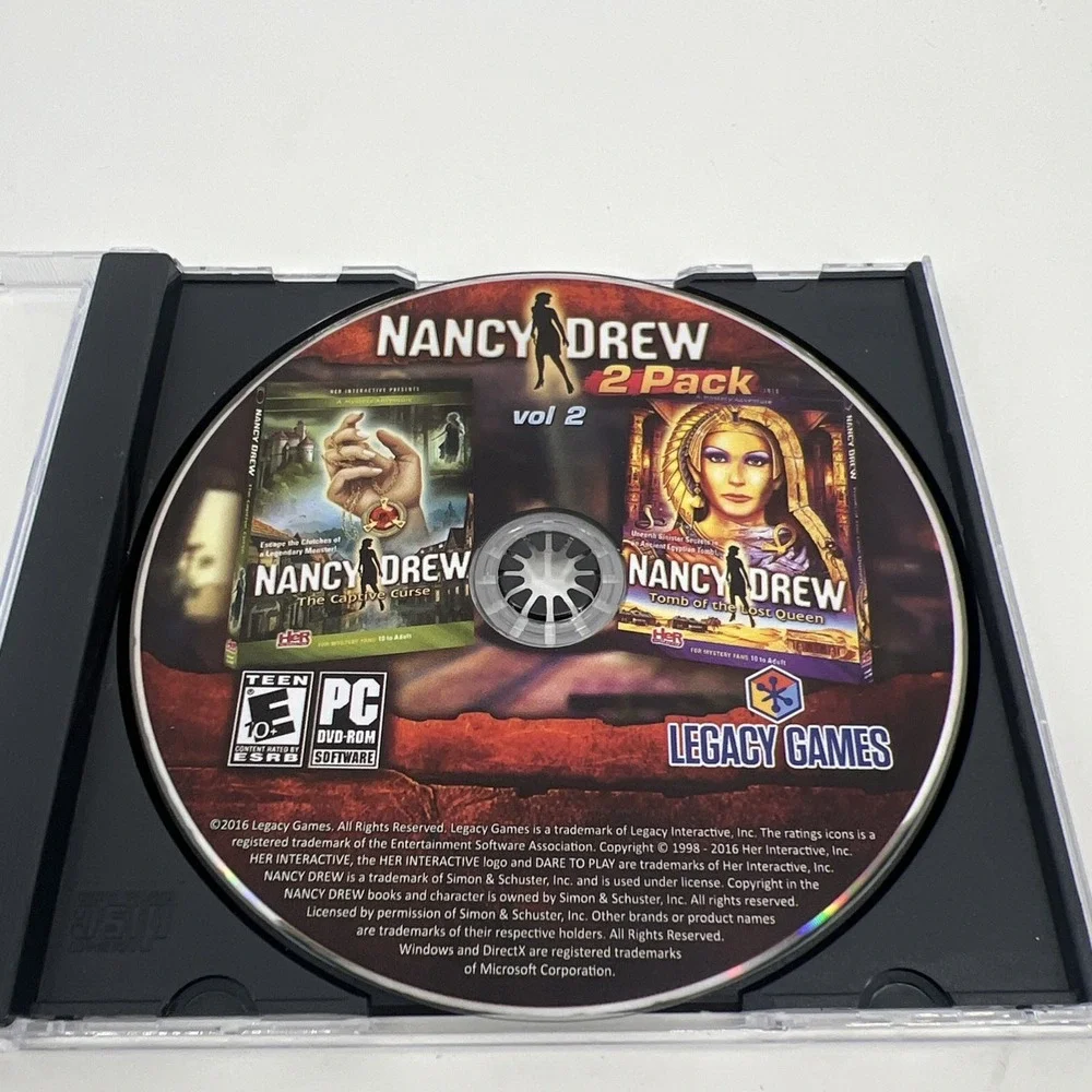 Nancy Drew 2 Pack Vol 2 Legacy Amazing Adventure Games PC